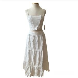 Jason Wu White Eyelet Skirt Set